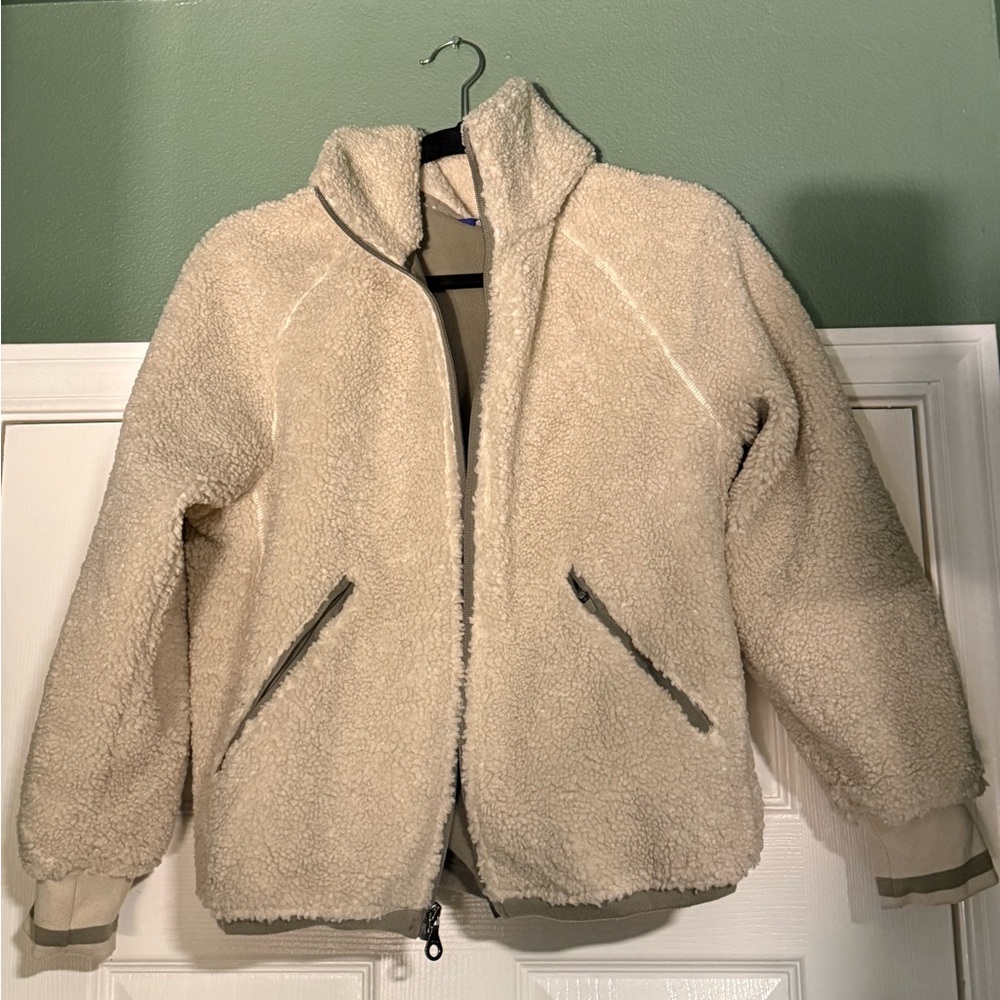 JoyLab Cream Teddy Jacket